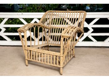 Vintage Large Bamboo Patio Chair