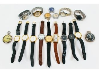 Vintage Men's Wristwatches And Pocket Watches