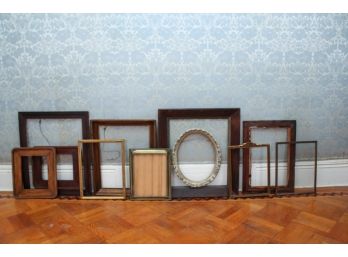 11 Assorted Sizes And Styles Vintage Wood Frames