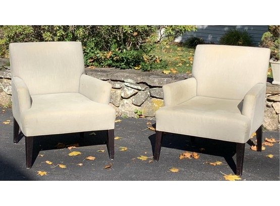 Pair Of Modern Upholstered Armchairs
