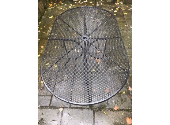 Outdoor Oval Wrought Iron Patio Dining Table