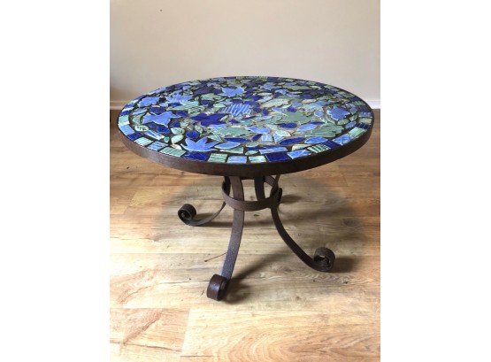 Ceramic Outdoor Table With Heavy Metal Frame