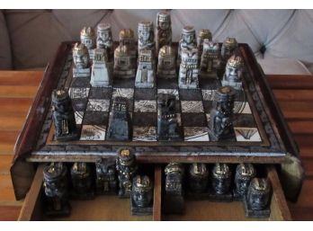 Carved - Marble / Granite Aztec Chess Set/RIVER EDGE NJ PICKUP 11/23
