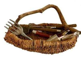 Rustic Garden Basket With Gardening Tools/RIVER EDGE NJ PICKUP 11/23