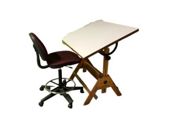Vintage Drafting Table And Rolling Desk Chair/WESTWOOD NJ PICKUP 11/24
