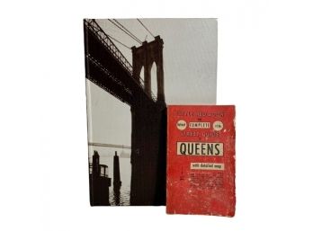 Hollow Secret Storage Book With NYC Scene & Vintage Queens Street Guide/RIVER EDGE NJ PICKUP 11/23