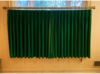 MCM Green Velvet Curtains (2 Panels),  Rod & Rings/RIVER EDGE NJ PICKUP 11/23