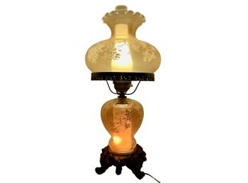 Antique Glass Hurricane Lamp/RIVER EDGE NJ PICKUP 11/23