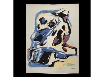 Asger Jorn (1914-1973) 'L'Acteur' Wool Rug  (VALUED $1,800.00)/RIVER EDGE NJ PICKUP 11/23