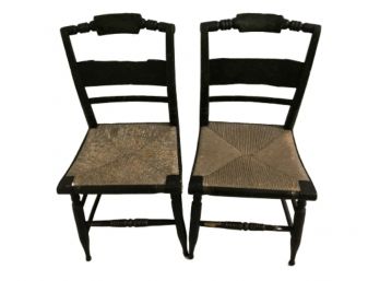 Matching Antique Rush Seat Chairs/WESTWOOD NJ PICKUP 11/24