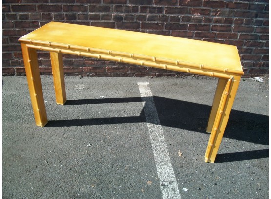 Great Vintage Faux Bamboo Console / Sofa Table - READY TO PAINT !
