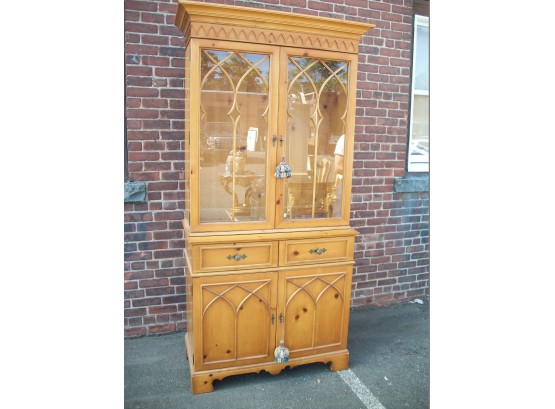 Fantastic Georgian Style Pine Cabinet By Hickory Chair Co. - Paid $3,000 In The 1990's