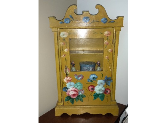 Hand Painted Gold Cabinet