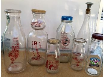 Vintage Local Dairy Farm Milk Bottles