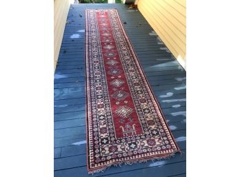 Hand Knotted Wool Runner 125' X 32'