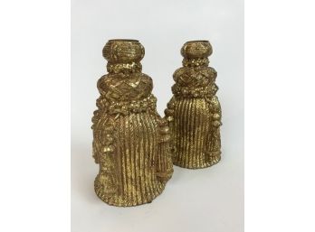 Gold Toned Candle Holders