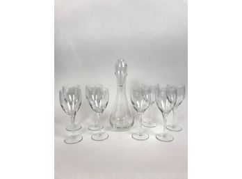 Decanter And 8 Wine Glasses