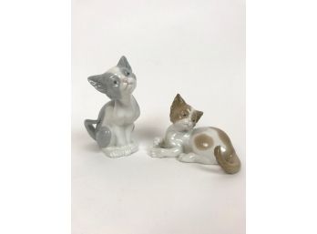 Pair Of Lladro Cat Figurines