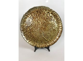 Gold Toned Serving Platter