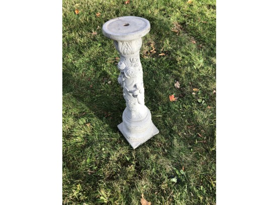 Vintage Cement Pillar Or Bird Bath Stand
