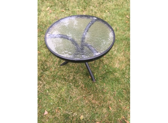 Small Metal Patio Side Table