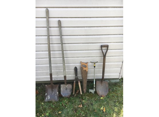 Metal Shovel And Yard Tool Lot