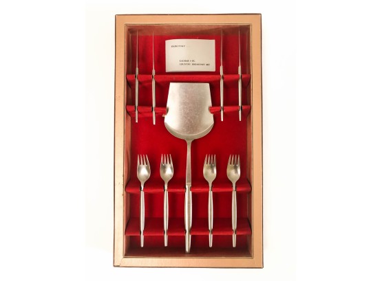 Italian Kalmar 9 Pc Cutlery Set, New Old Stock