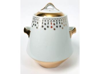 Mid Century White And Gold Flare-Ware By Hall China