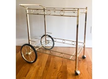 Glam Vintage Brass Bar Cart
