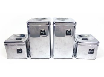 Retro Metal Kitchen Canisters