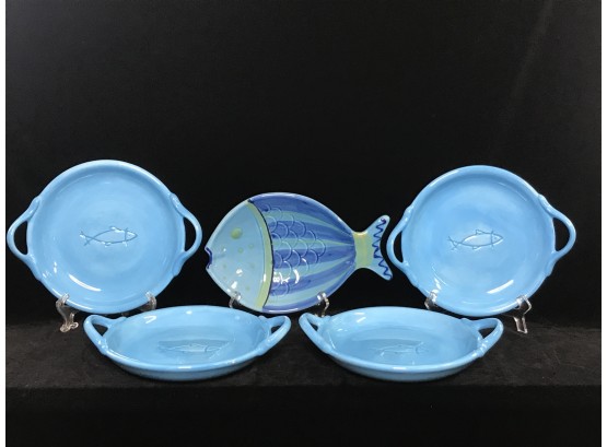 Pottery Barn Fish Plates