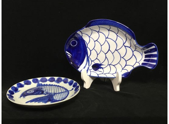 Cobalt Blue Fish Plates
