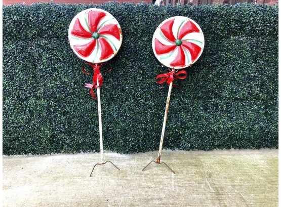 Vintage Metal Candy Canes