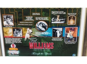 Ted William Collectible Collage Of His Life. Numbered.