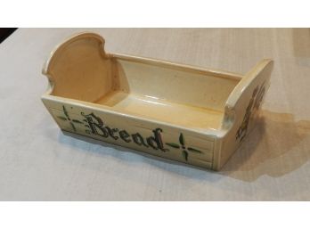 Wonderful Ceramic Bread Tray Made In California & 4 Nice Small Casserole Dishes By Nantucket