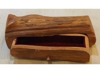 Great Jeff Trag Wooden Carved Jewelry Box