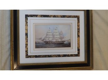 Lovely 2 Ships Framed Decor