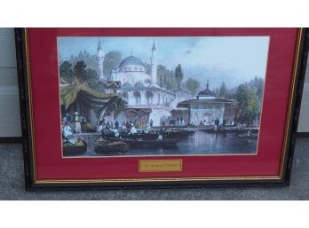 Exotic Art From Turkey 'The Quay Of Uskudar'