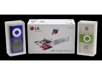 NEW! IPod Nano, IPod Shuffle And LG Pocket Photo