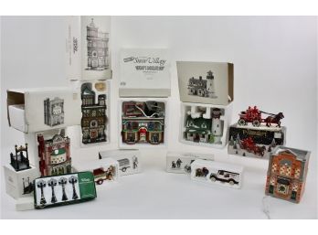 Collection Of Department 56 - Hershey's Chocolate Shop, Snow Village Antique Shop, Kids Love Hersheys And More