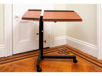 Tilt Top Portable Standing/Sitting Desk On Casters