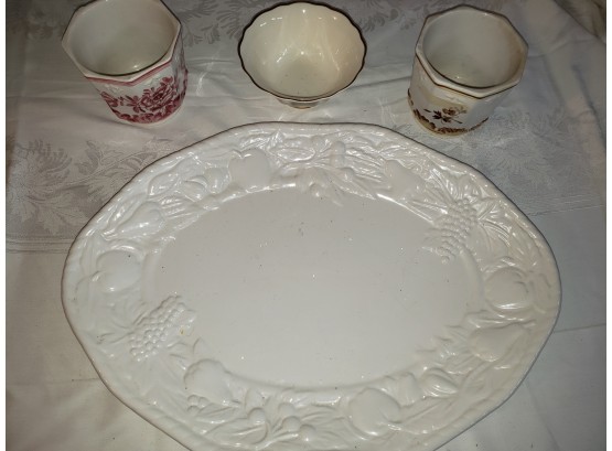 Vintage Platter And Cups