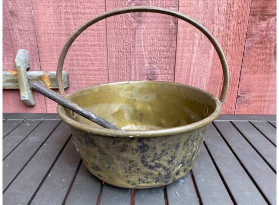 Primitive Copper Pot With Ladle