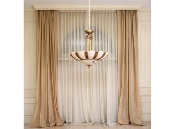 Striped Curtains Panels With Sheers