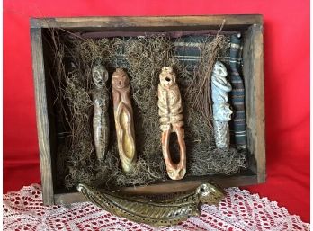 5 Sculptures In A Wood Box