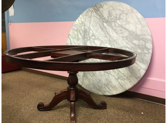 GORGEOUS HUGE 58'  ROUND MARBLE TABLE