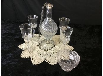 Crystal Glasses And Cut Glass Lot