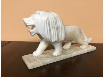 Heavy White Stone Lion