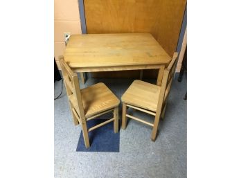 Children's Solid Wood Table And Chairs