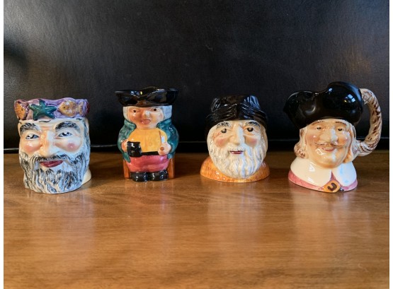 Four Staffordshire Shorter & Son Ltd Toby Mugs Including 'Father Neptune' & ' Fisherman'